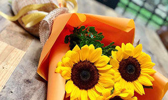 Flowers and Greens’ Sunflower Bouquet for a Cheerful Day